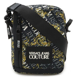 VERSACE JEANS COUTURE Crossbody Bag Pochette Black Yellow